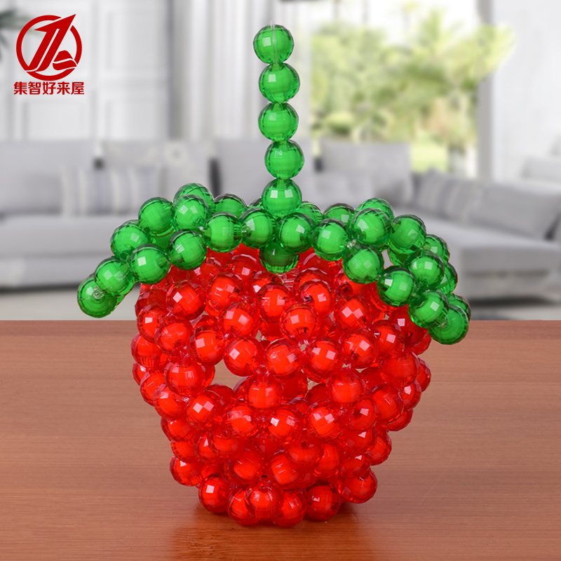 手工编织家居摆件饰品制作diy珠子水晶串珠苹果散珠材料包制作