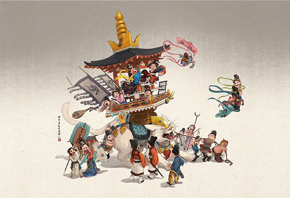 官方正版 桃酥祠堂 (彩印) 钟离华虫个人画集 人气画师钟离华 绘画