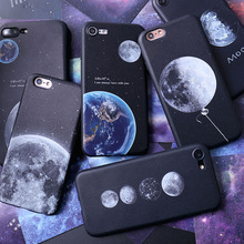 硅胶软壳 苹果iphone6手机壳5se情侣plus创意黑色夜空月球外壳新款