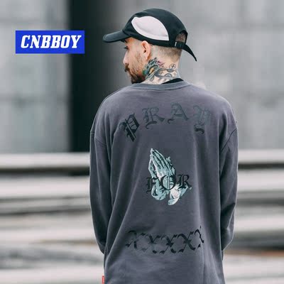 bboy/潮牌街头欧美hiphop西海岸匪帮欧美嘻哈圆领卫衣