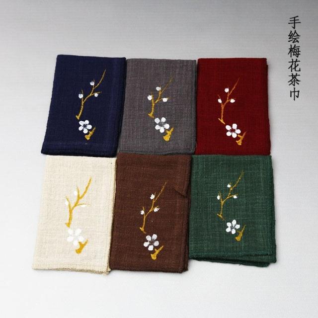 高档加厚纯棉茶巾毛巾托吸水性超强 茶道零配茶垫功夫茶具专用