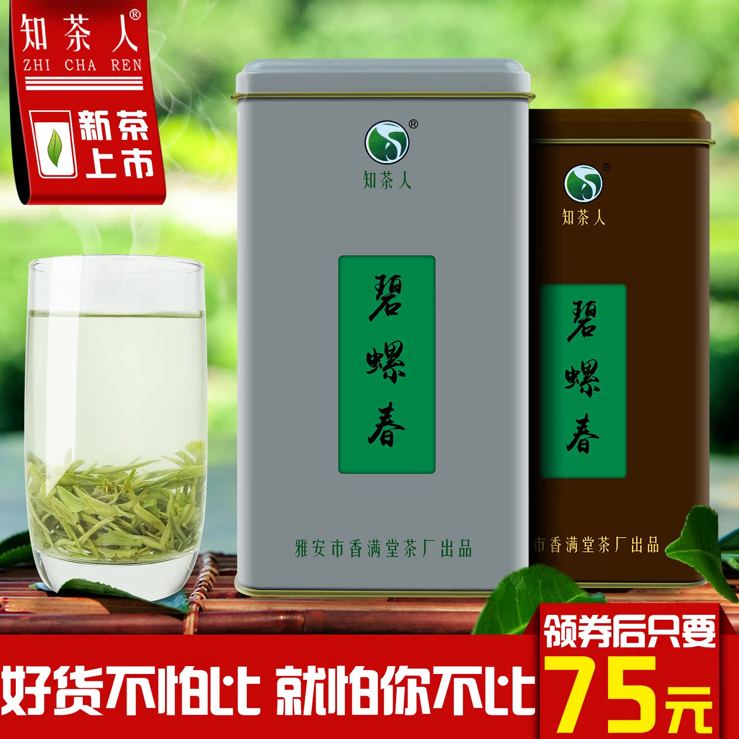 知茶人2016新茶春茶茶叶明前绿茶苏州洞庭山散装特级碧螺春茶250g