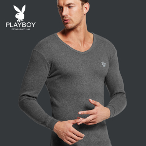 花花公子男士全棉保暖内衣套装