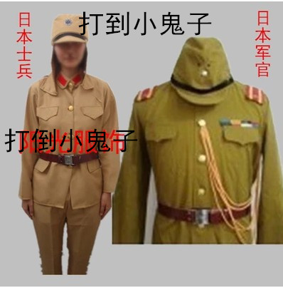 日本军装演出服皇军大佐军官舞台话剧表演服小鬼子士兵日本兵服款