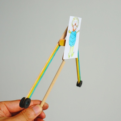 diy幼儿科学实验 重心原理益智玩具科技小制作材料 小丑走钢丝