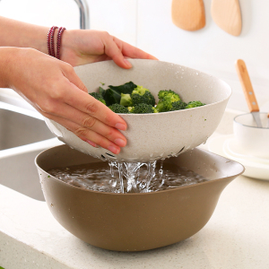 小麦秆洗菜篮沥水盆