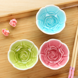 创意玫瑰花陶瓷小碟子
