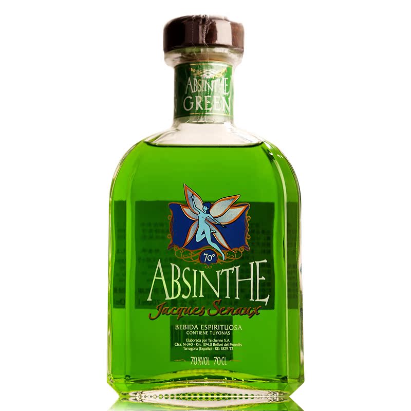 西班牙绿精灵absinthe 洋酒70度700ml悬乳之星苦艾酒
