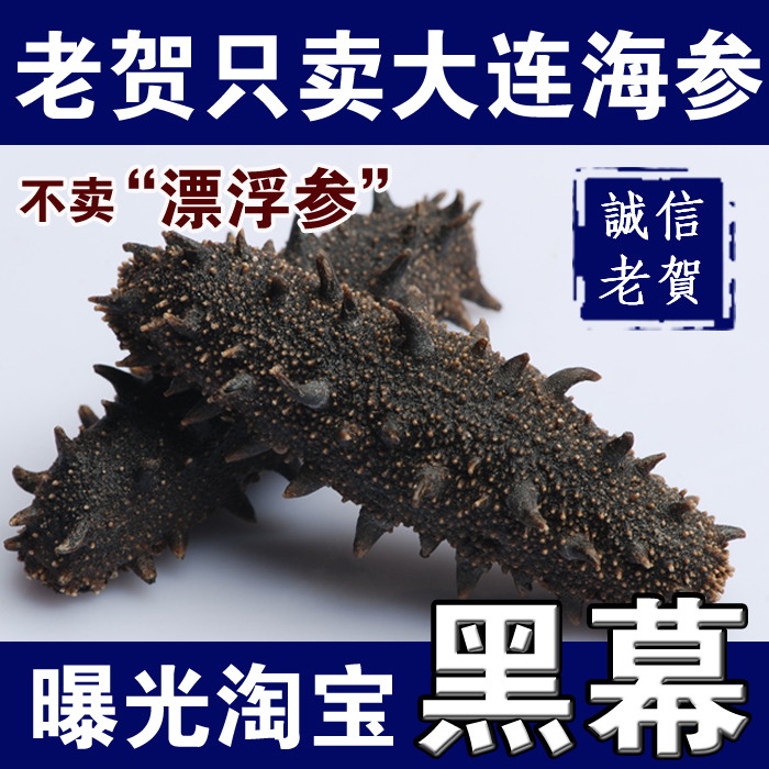 老贺辽参刺参 大连野生淡干海参干货50g原产地海鲜礼盒包邮