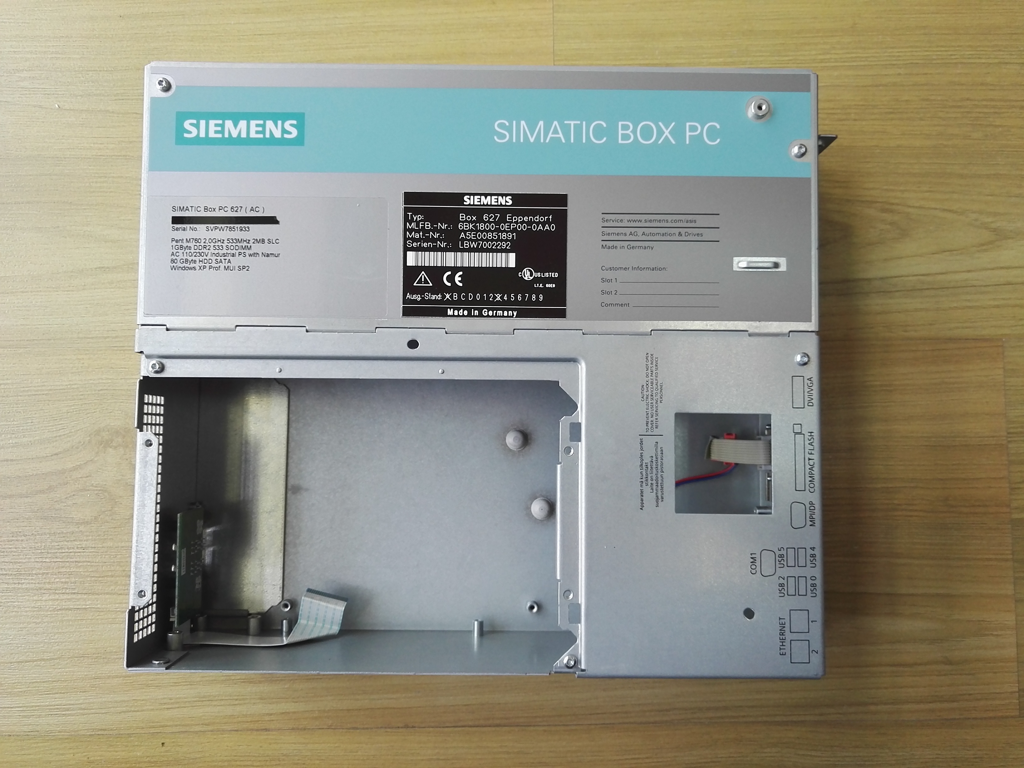 西门子simatic box pc627(ac)工控机外壳