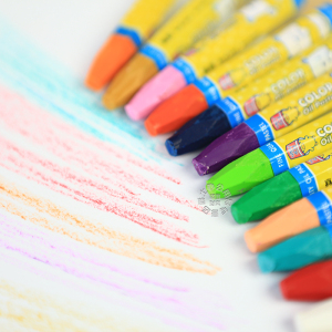 真彩24色油画棒包邮儿童蜡笔无毒酷丫24色黄盒油画棒画笔2966A-24