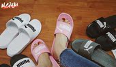 经典 防水休闲情侣拖鞋 MC阿翔Puma 镭射 彪马 女神粉 黑白 PopCat