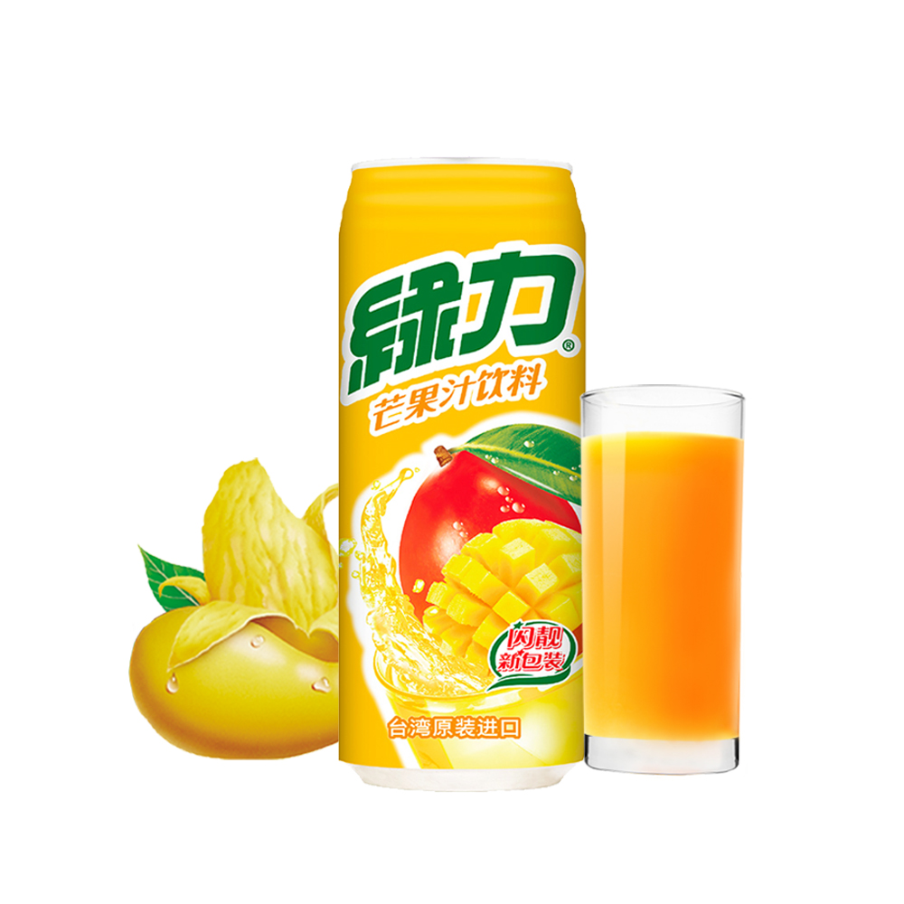 台湾进口饮料 绿力芒果汁490ml*10罐 原装水果味果汁饮品