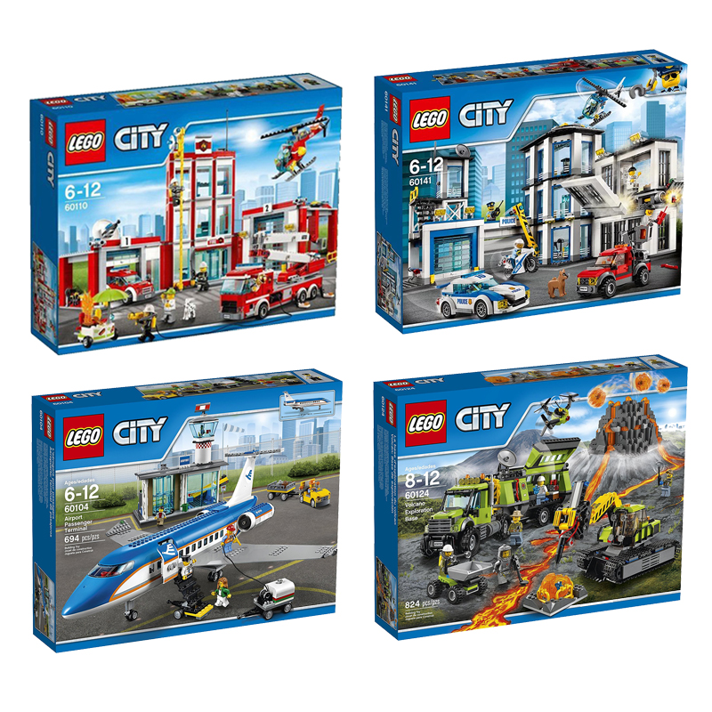 正品乐高lego积木城市系列60110/60141/60104/60124儿童拼插玩具