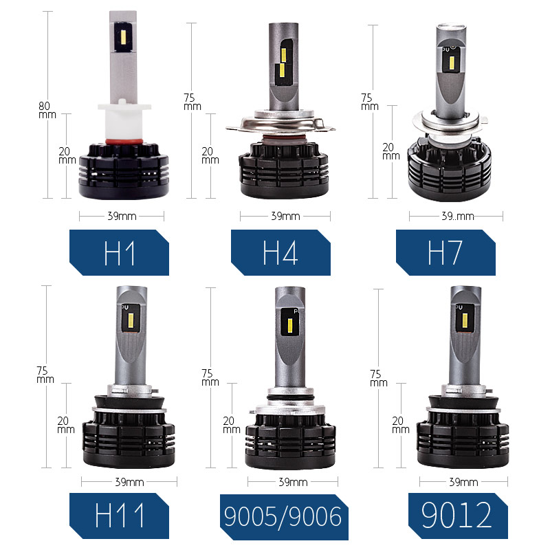 汽车led大灯灯泡h1h4h790059006h11远光灯近光灯灯光改装超亮快启