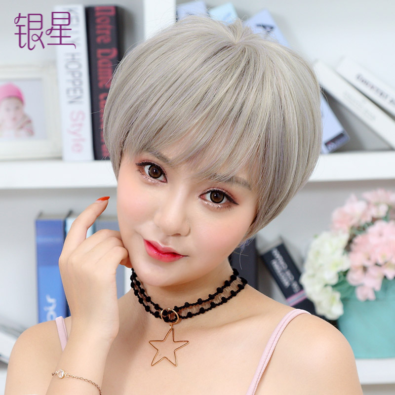 学生假发女短发时尚韩国甜美可爱气质修脸内扣bobo头圆脸玉米烫潮