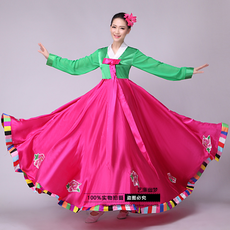 新款 韩服朝鲜服装 朝鲜女士服装 朝鲜族舞蹈服装女.