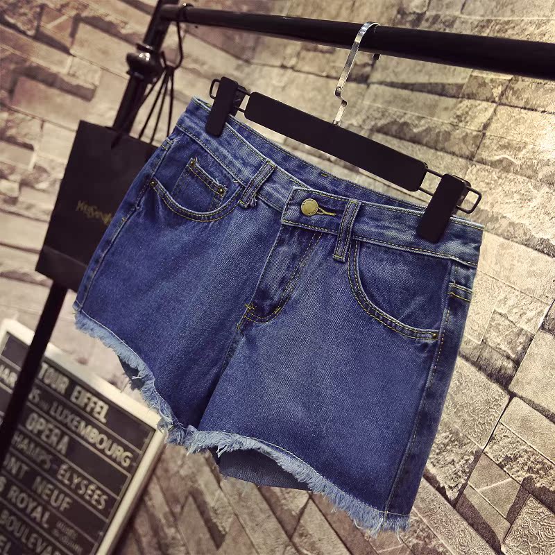 新款加肥加大码牛仔短裤胖mm夏装女裤 胖妹妹