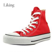 时尚 匡威 潮流帆布圆头高帮红色休闲便鞋 男士 converse