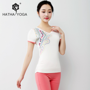 哈他若溪2016春夏新款苗绣时尚运动紧身显瘦健身舞蹈瑜伽服套装女