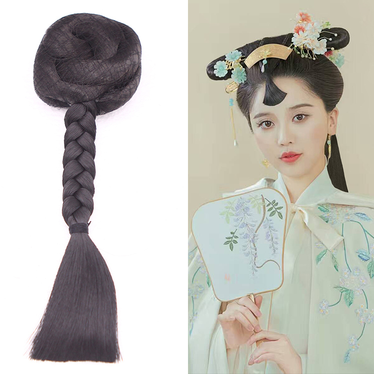 影楼古装造型假发女软发棒清朝格格旗头发髻玉人歌秀禾新娘假发