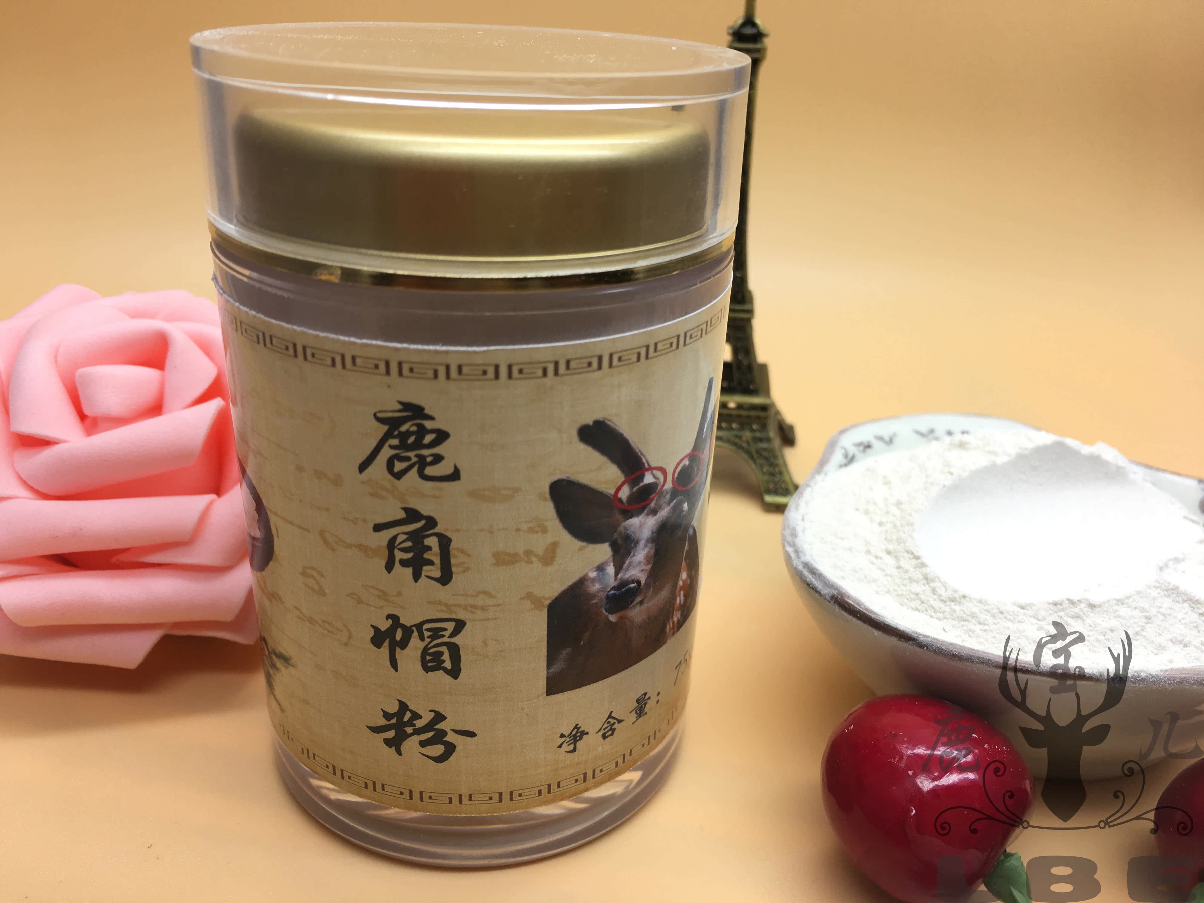 鹿宝儿梅花鹿角帽粉鹿角盘鹿花盘鹿角粉鹿托盘粉鹿角霜鹿茸粉包邮