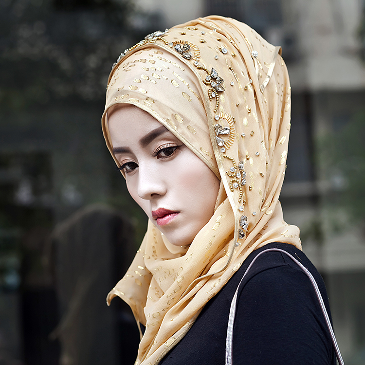 正品[头巾 穆斯林]穆斯林头巾方巾评测 穆斯林头巾戴法图解图片_惠惠购物