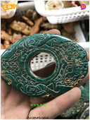 古玩杂项仿古玉岫玉老物件高古玉挂件把件古董辟邪祥纹平安扣 热卖