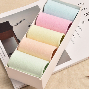 薄款纯棉马克龙色短袜