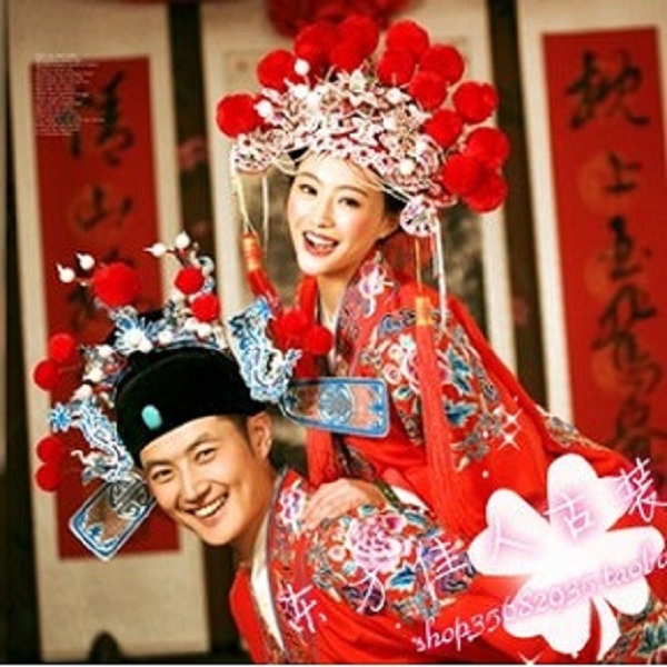 售出:2件 凤冠霞帔婚服古装新娘装结婚喜服戏剧 古代服装 龙凤情侣装