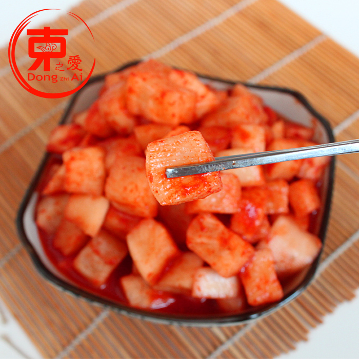 500克 甜酸辣萝卜块 邮费10元韩国手工泡菜泡