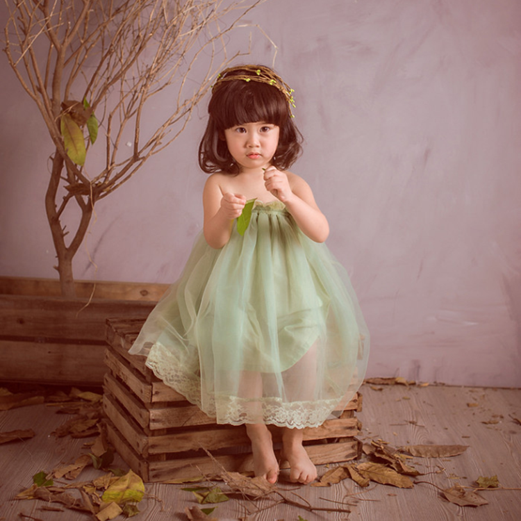 a-859新款韩版儿童摄影服装 影楼宝宝服饰 3岁女孩拍照写真连衣裙