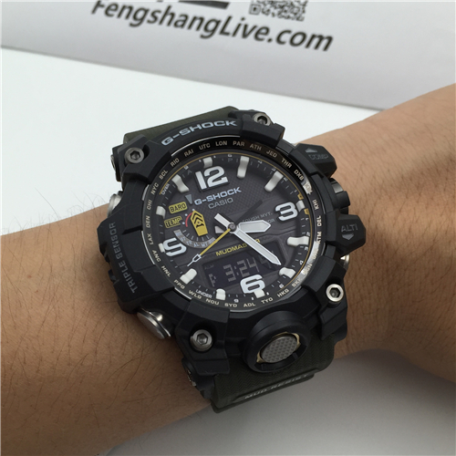 卡西欧g-shock泥王光动能电波表gg/gwg-1000 mh-1a-a3 gb 手表男