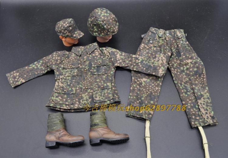 特价1:6兵人soldier country二战德军豌豆迷彩套装