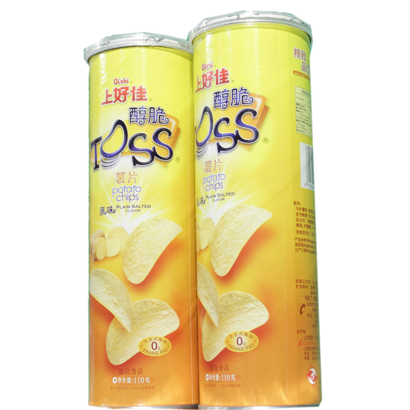 上好佳100g罐装醇脆薯片/原味 番茄味 甜辣味 烤肉味链接