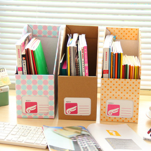 韩国桌面收纳盒DIY纸质书架