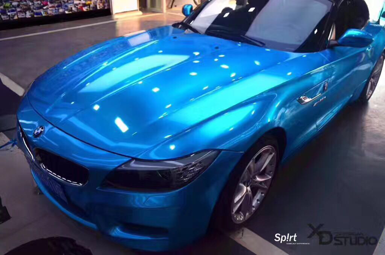 cys 汽车改色膜 整车贴膜 水晶天蓝色 亮光浅蓝色