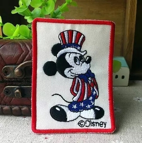 mickey米奇老鼠 卡通可爱布贴衣服补丁刺绣 童装熨烫衣贴 5.9x8cm