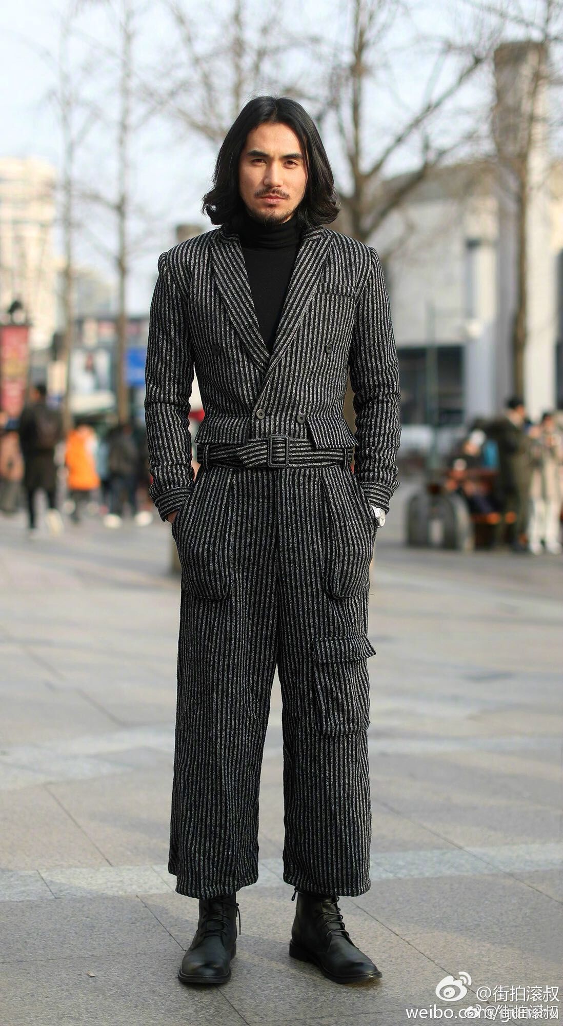 工装连体裤男潮韩版权志龙明星同款男士裙裤潮