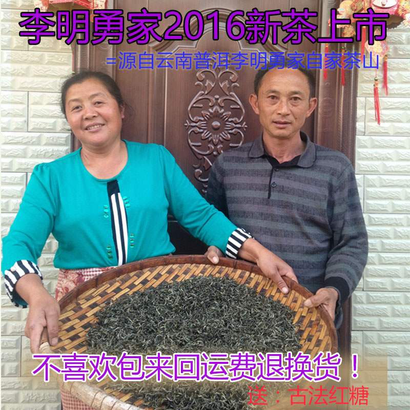 李明勇家 云南乔木古树普洱生茶叶 2016年头春新茶 纯料散茶251克