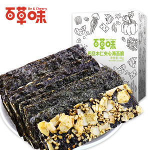 百草味夹心海苔脆40g