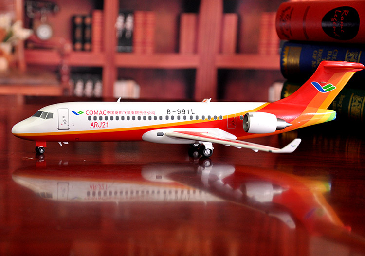 1:100中国商飞arj21客机模型合金仿真飞机模型精品收藏民航机摆件