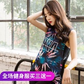 网眼透气速干跑步运动服装 宽松瑜伽服 夏季健身服背心女瑜伽服罩衫