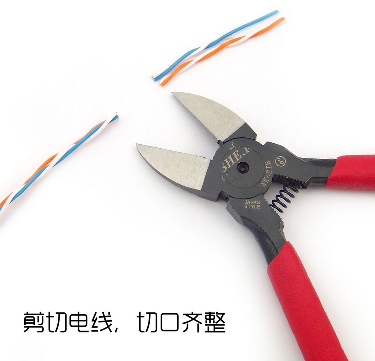 铬钒钢水口钳5寸/6寸水口钳带弹簧 斜口钳 剪线钳斜 德国品质