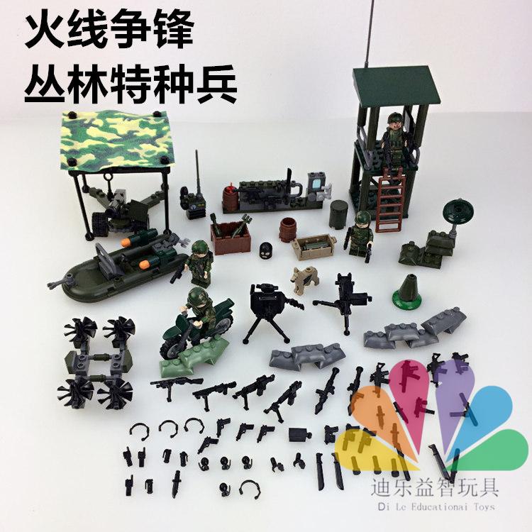 军事小人仔公仔特种兵部队防爆警察人偶武器兼容乐高拼装积木玩具