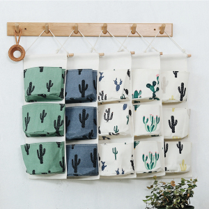 棉麻布艺收纳挂袋