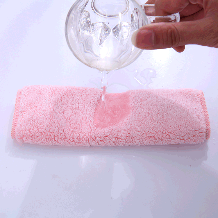 家用厨房五条装素色柔软小方巾厨房洗碗清洁巾加厚吸水抹布擦手巾