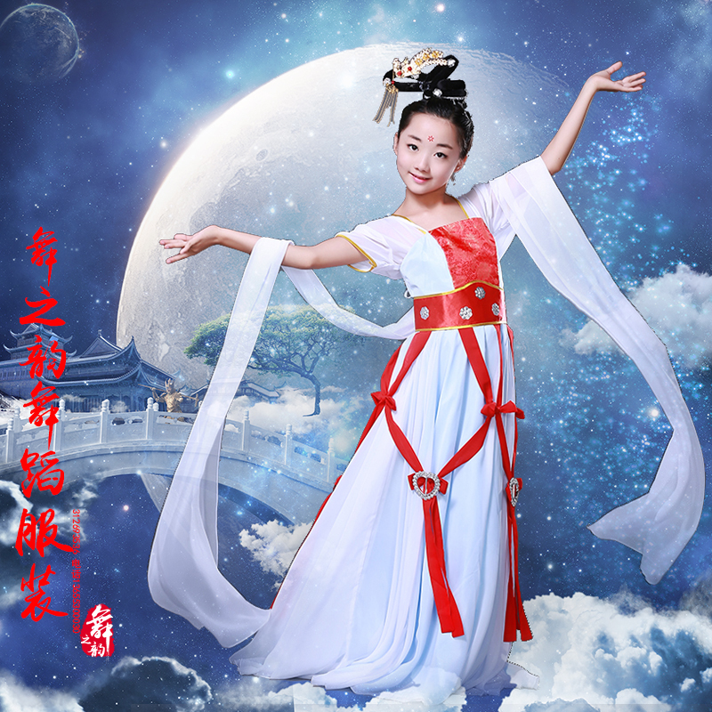 儿童古装女童元旦演出舞蹈服装86版西游记邱佩宁嫦娥仙子飞天古装