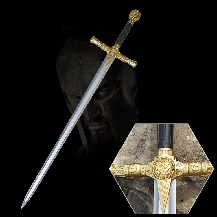 欧式西洋长剑 cos舞台表演十字军剑 影视武器玩具道具 亚瑟王剑