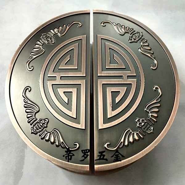 现货 中式仿古雕刻半圆形大门拉手 玻璃门古铜拉手 欧式现代木门